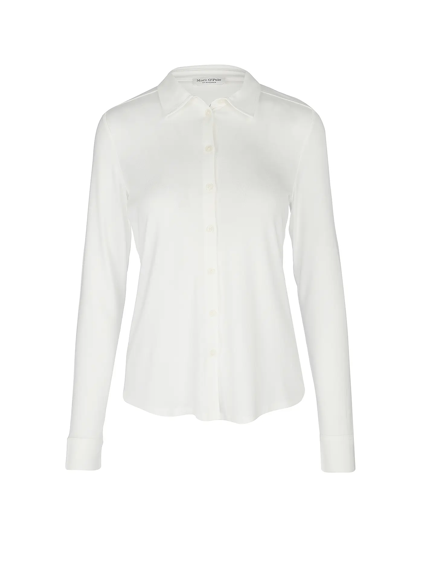 MARC O'POLO | Jerseybluse | weiss